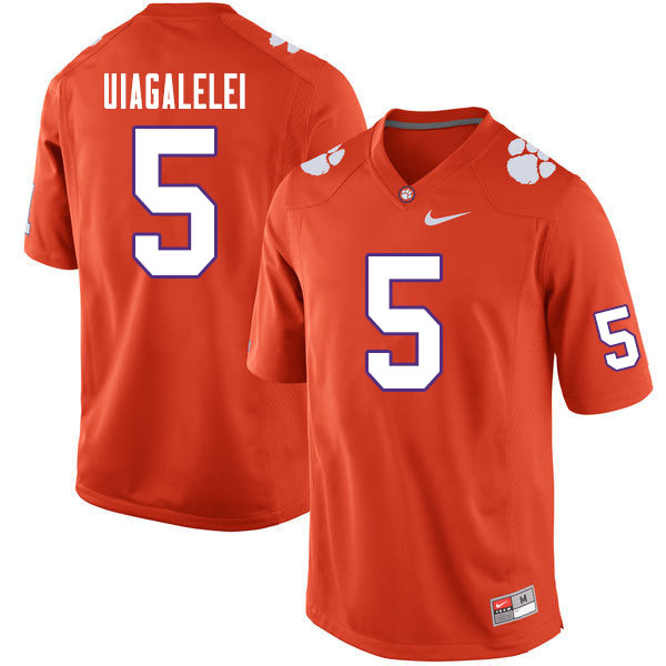 Men #5 D.J. Uiagalelei Clemson Tigers College Football Jerseys Sale-Orange